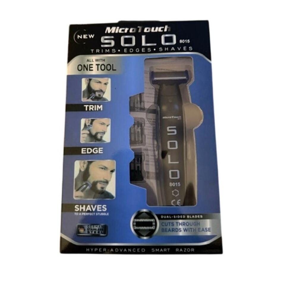 MicroTouch SOLO Men's Trimmer Shaver Razor Beard Body Groomer Wet Dry New NIB
